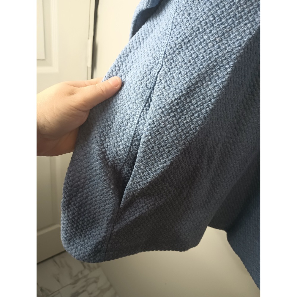 Old Navy Active Recharge Fleece Quarter Zip Pullover Blue XXL Textured Athletic - Picture 2 of 5